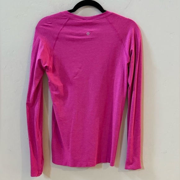 Lululemon Swifty Tech Long Sleeve Hot Pink Size 8 - Picture 4 of 11